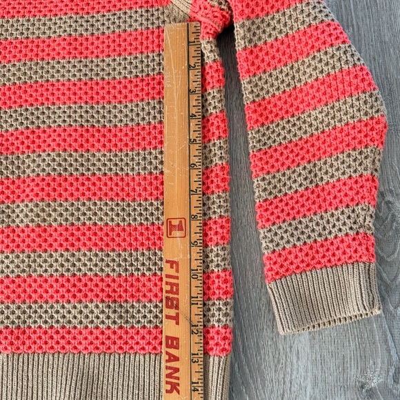 Boden classic Coral and Taupe Knit Sweater Oversized feel - Picture 4 of 9